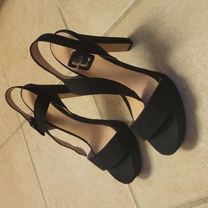 Madden Girl black strappy heels size 7